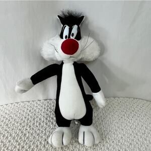 Sylvester Cat Looney Tunes Plush Stuffed Animal Toy Vintage Play By Play 12"